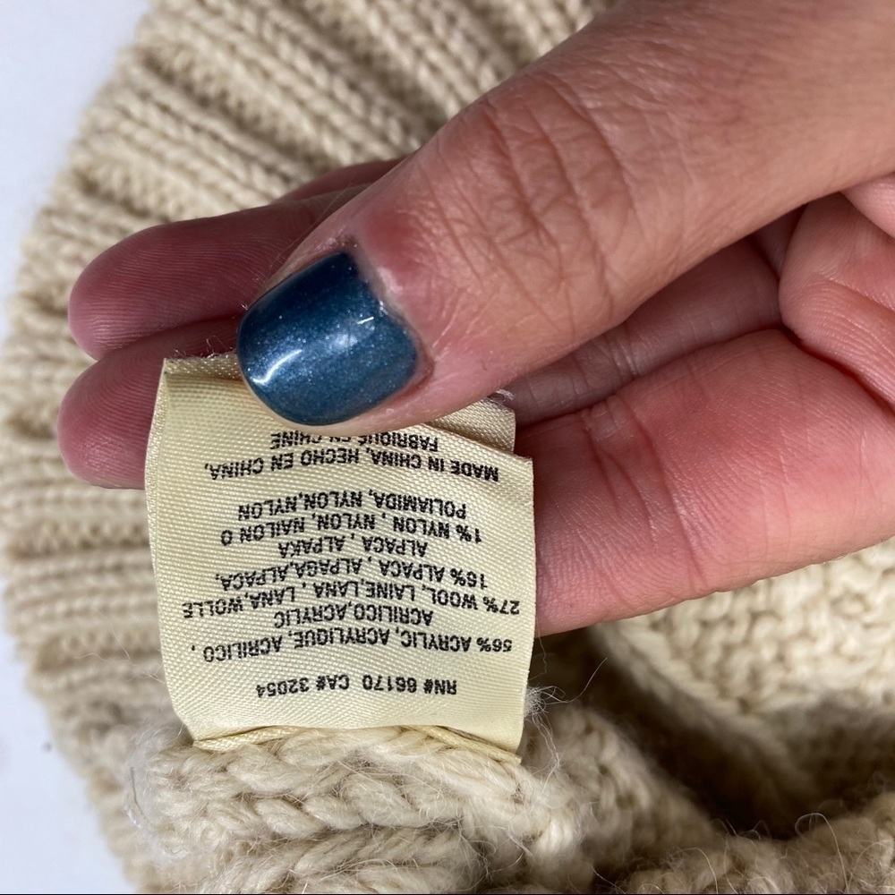 Anthro Moth zip up moto cardigan fisherman sweater - Picture 8 of 10